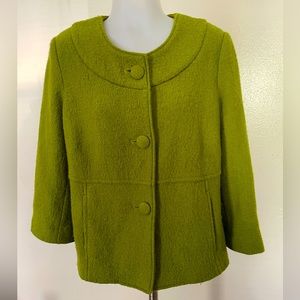 Woman’s Size Medium Kenar Green Wool Blazer